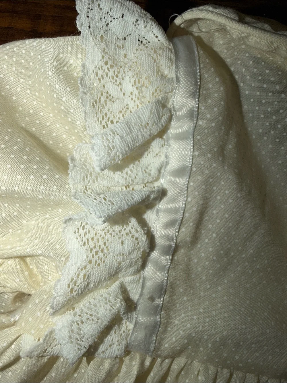 Vintage Polly Flinders Baby Dress 9M Deadstock Smocked Lace